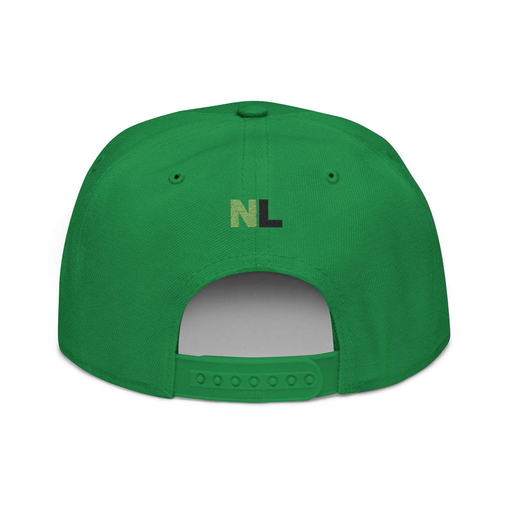 "Ambitious" Embroidered Flat Brim Snapback NO LMTS Cap