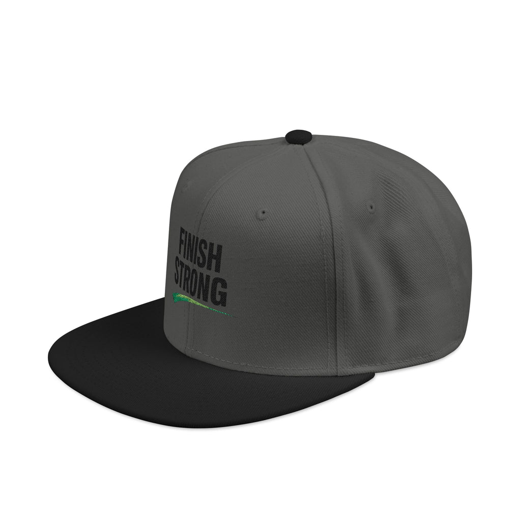 "Finish Strong" Embroidered Snapback No LMTS Cap