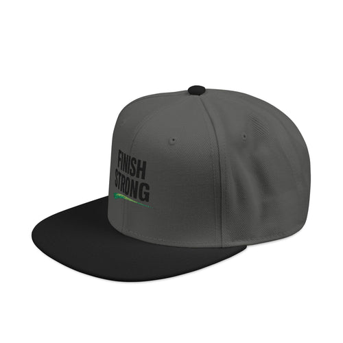"Finish Strong" Embroidered Snapback No LMTS Cap