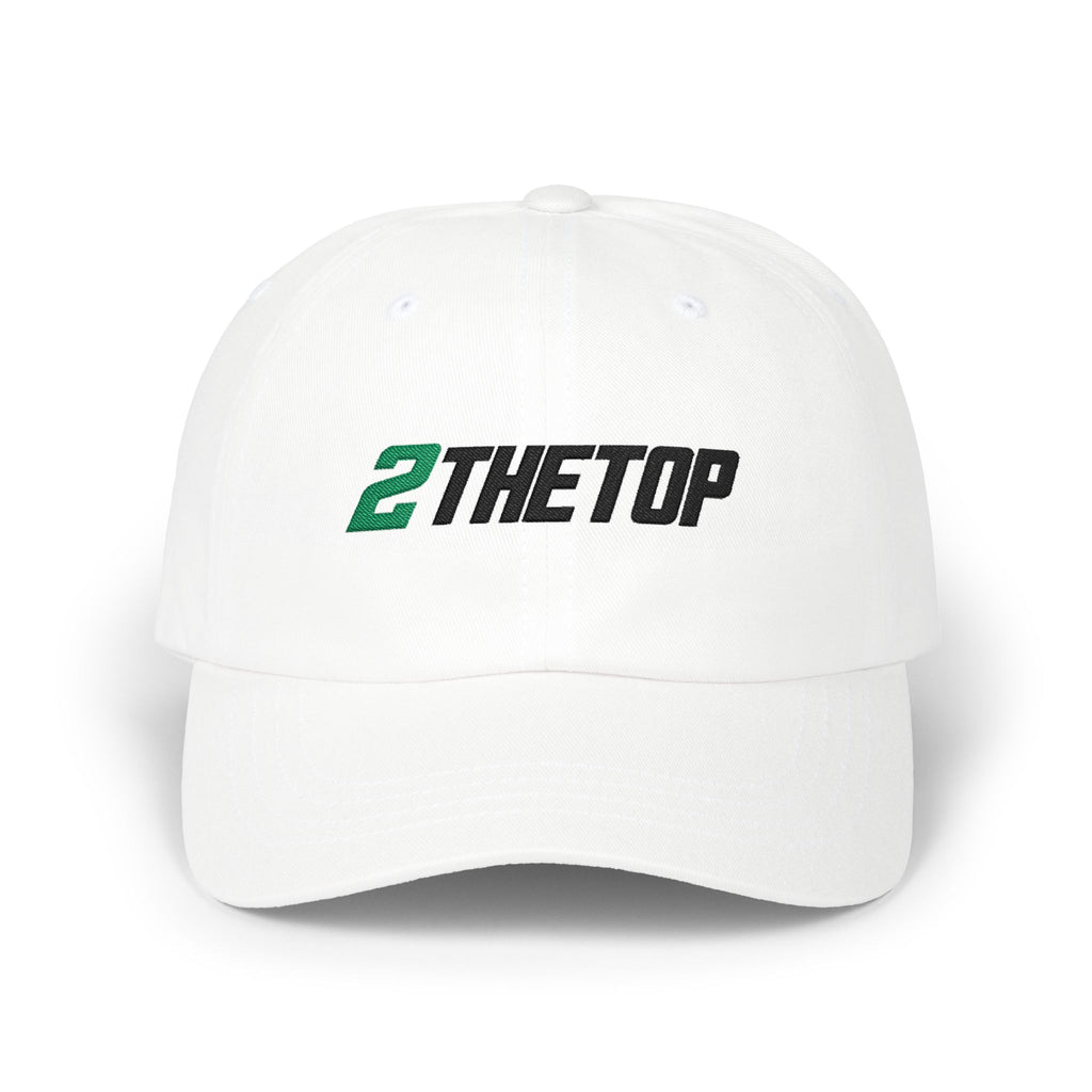 "2THETOP" White Embroidered NOLMTS Cap with NL Accent