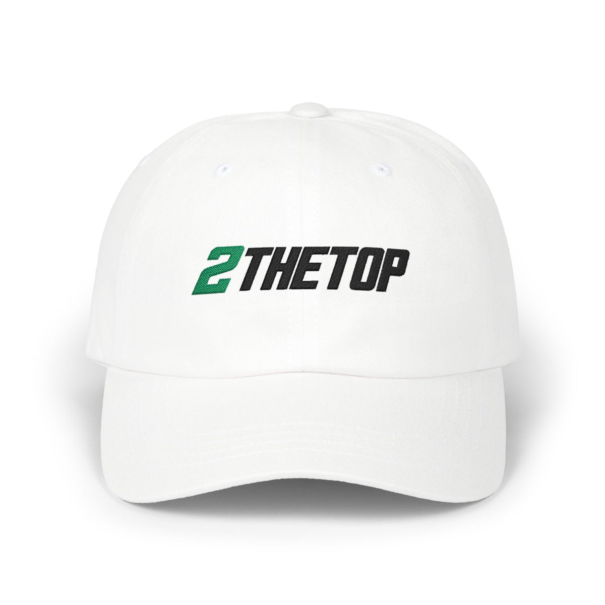 "2THETOP" White Embroidered NOLMTS Cap with NL Accent