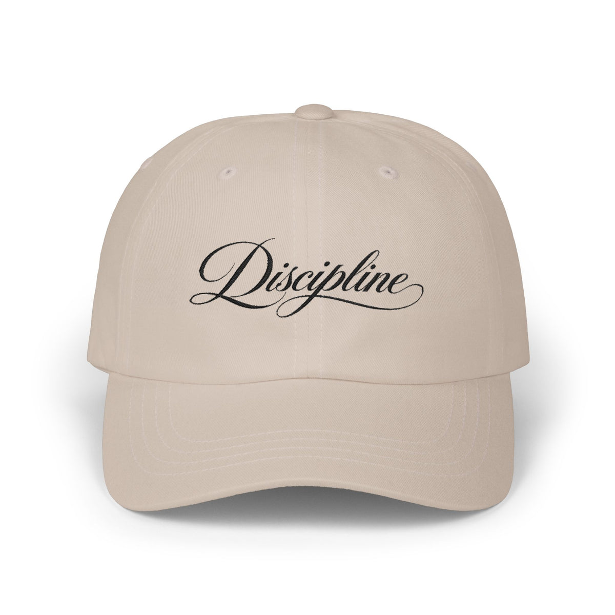 "Discipline Script" Embroidery Classic NO LMTS Cap with NO LTMS back