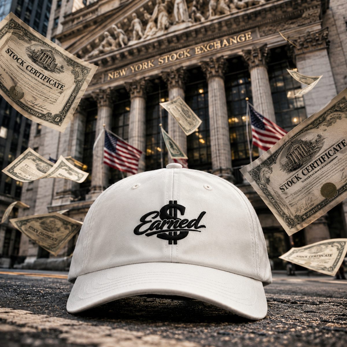 "Earned Dollar" Classic NO LMTS Embroidered Cap