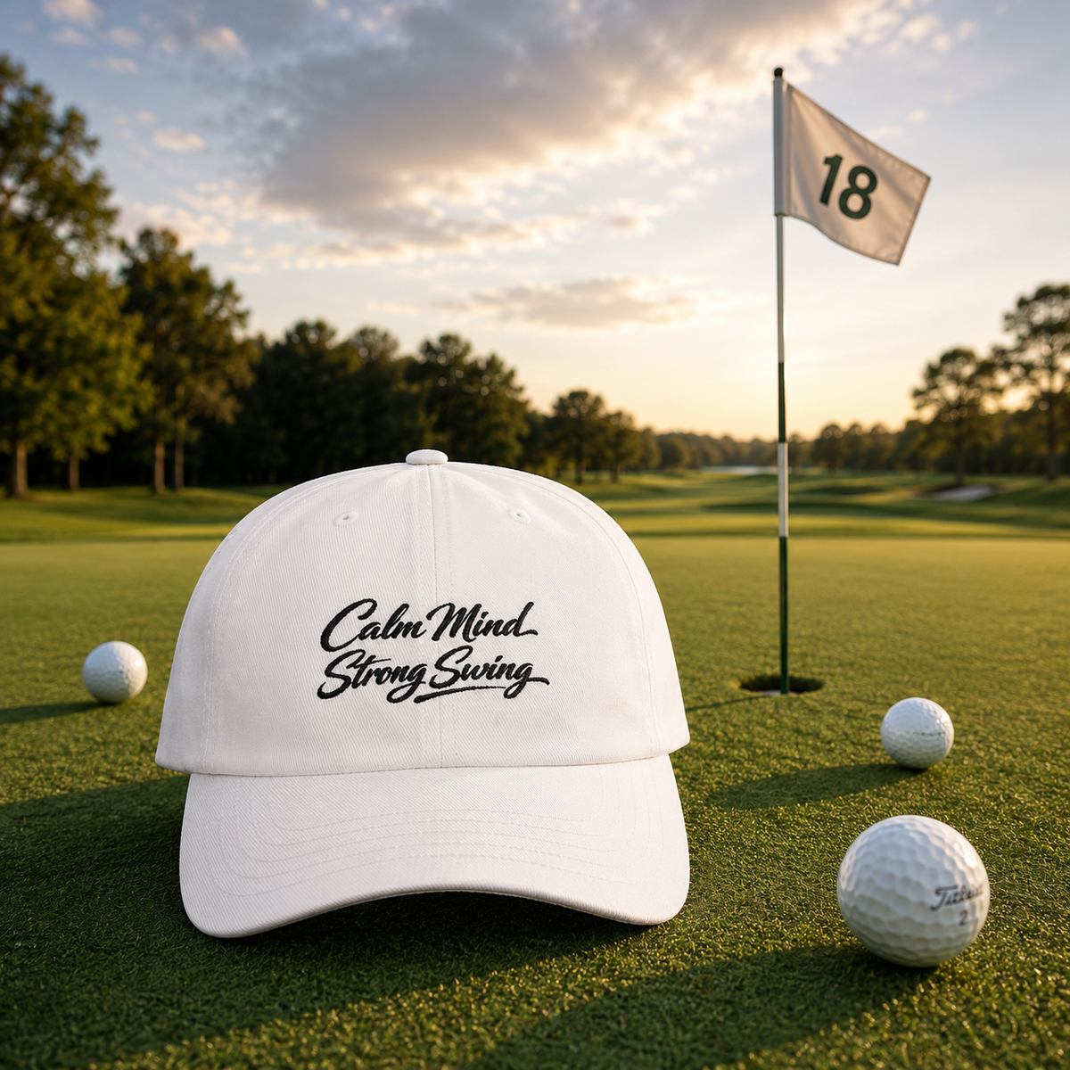 "Calm Mind" Strong Swing' Classic Embroidered NO LMTS Cap