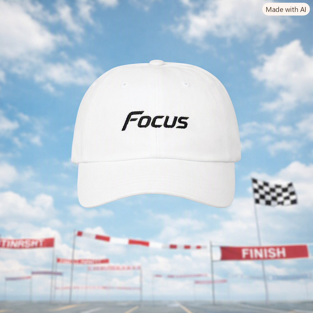 "Focus" Embroidered Classic Motivational Cap — with NL Back