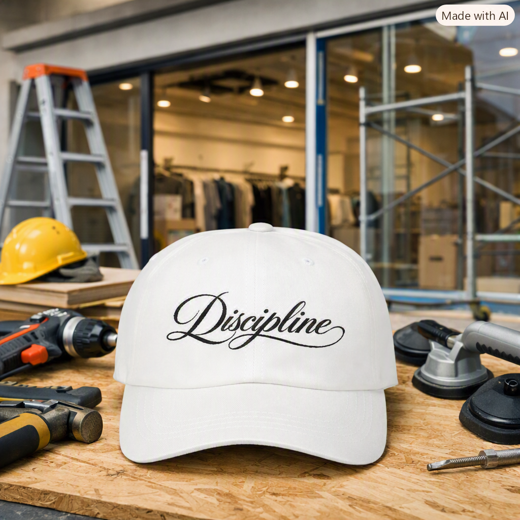"Discipline Script" Embroidery Classic NO LMTS Cap with NO LTMS back