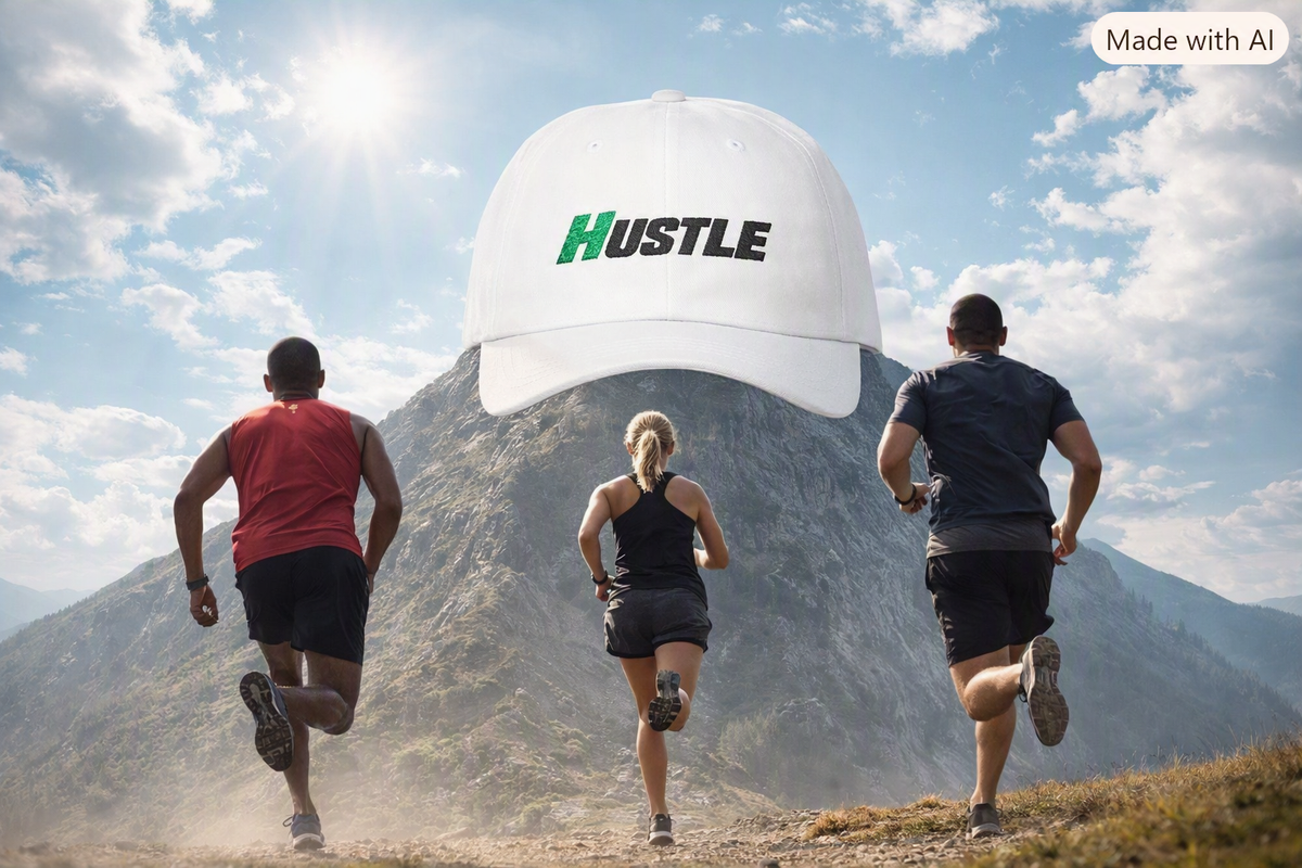 "Hustle" Embroidered NO LMTS Classic Cap