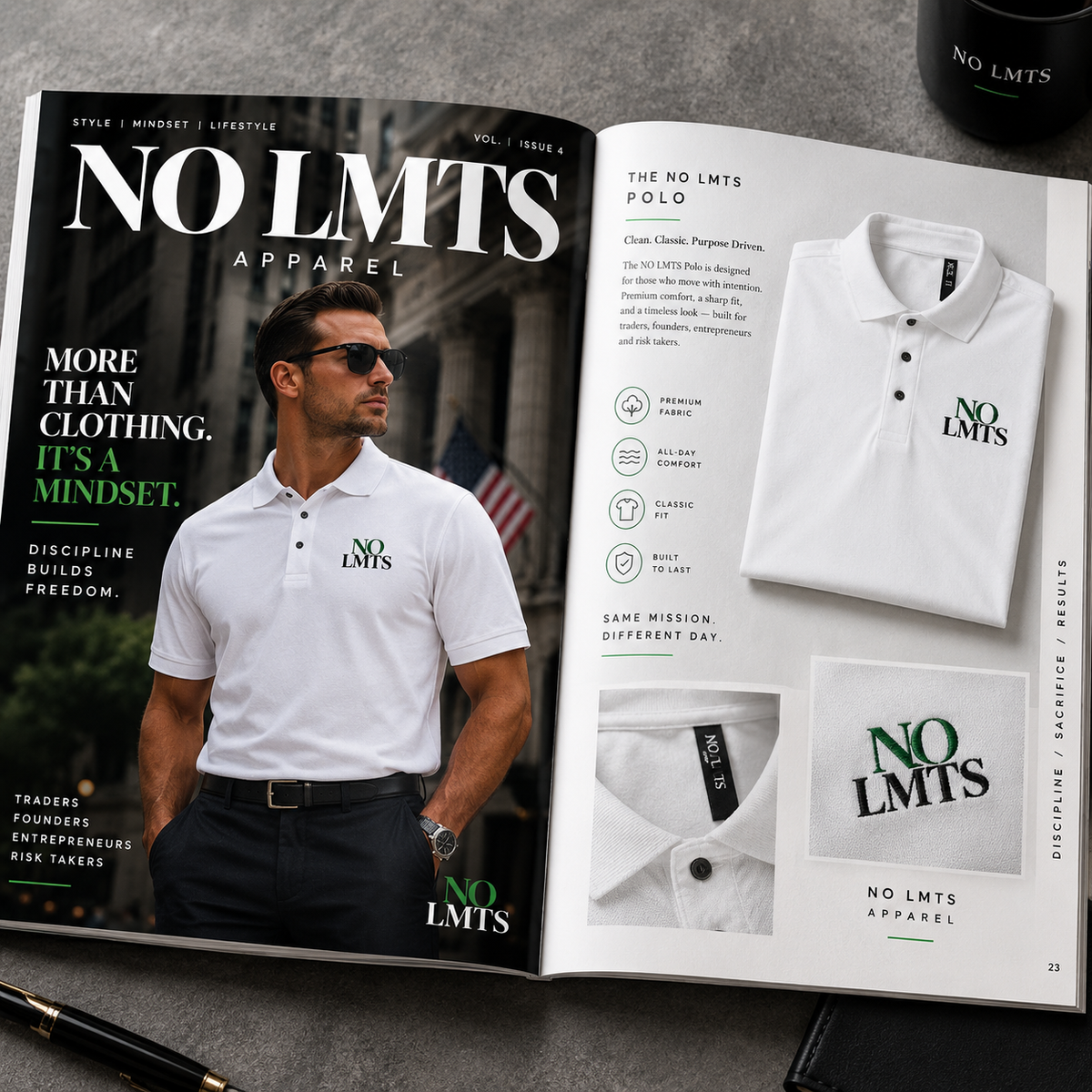 NO LMTS Classic Adidas Embroidered Performance Polo