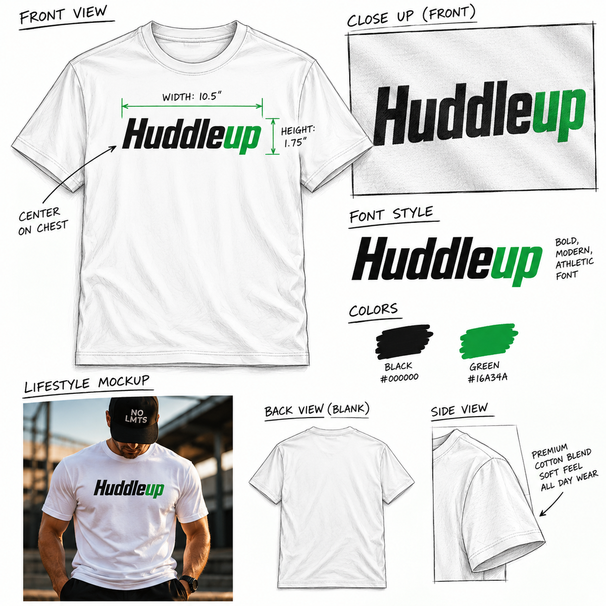 Huddleup NO LMTS Unisex Max Heavyweight Short Sleeve Tee
