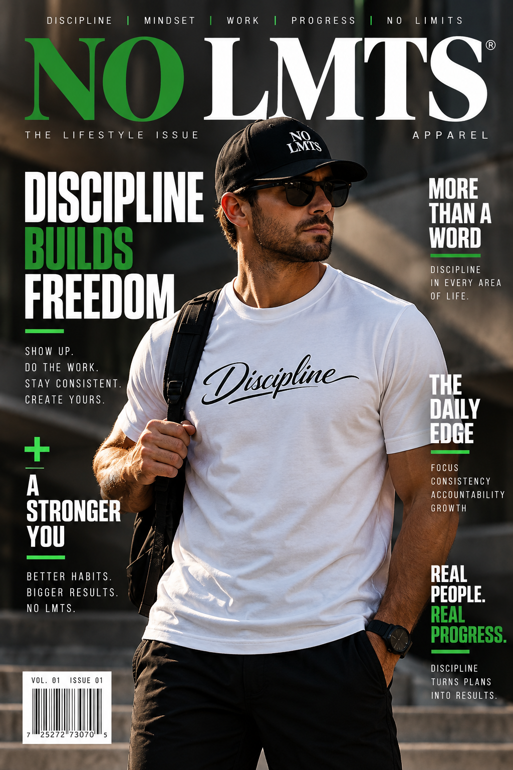Discipline NO LMTS Unisex Max Heavyweight Short Sleeve Tee