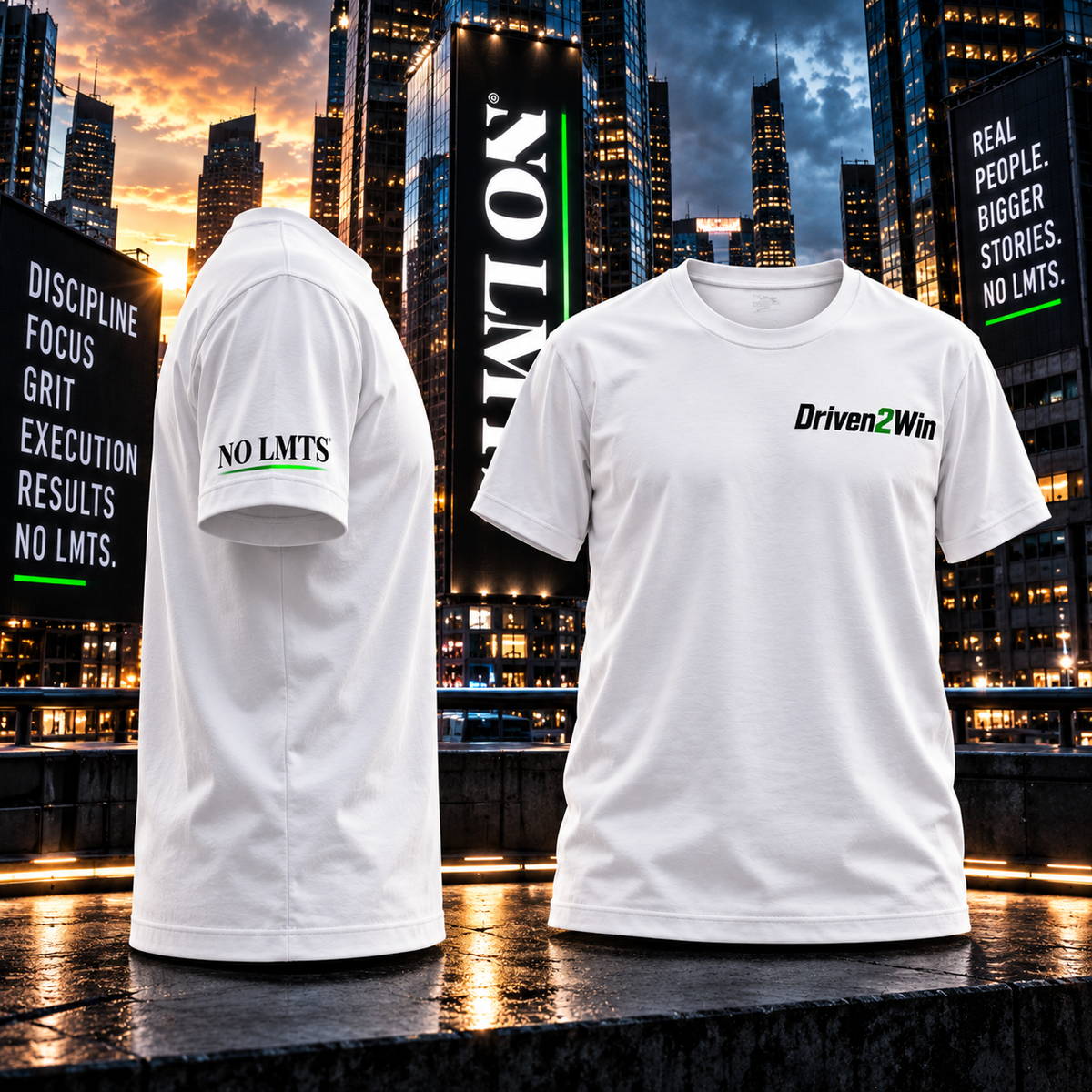 Driven2Win NO LMTS Unisex Max Heavyweight Short Sleeve Tee