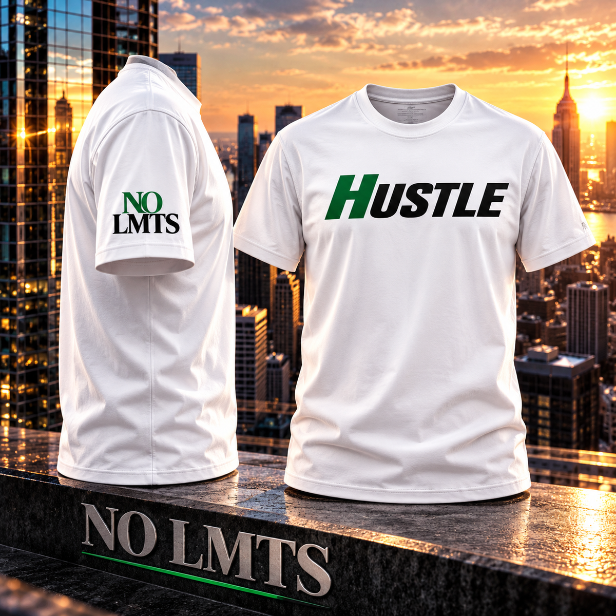 Hustle NO LMTS Unisex Max Heavyweight Short Sleeve Tee