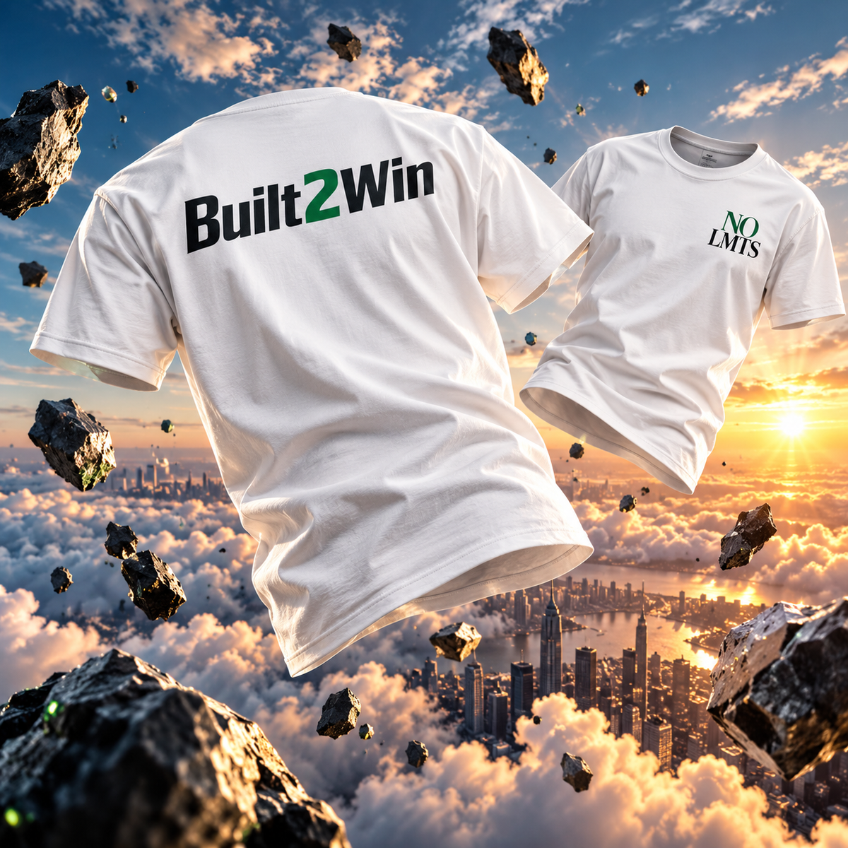 Built2Win "NO LMTS" Heavyweight Short Sleeve T‑Shirt