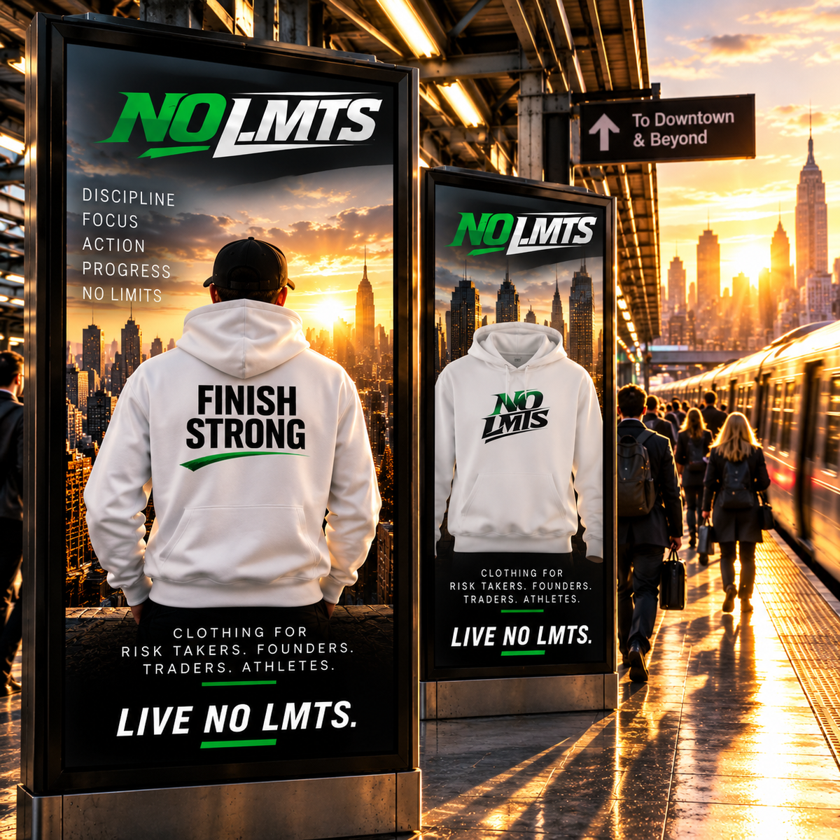 Finish Strong NO LMTS Unisex Heavyweight Hooded Sweatshirt