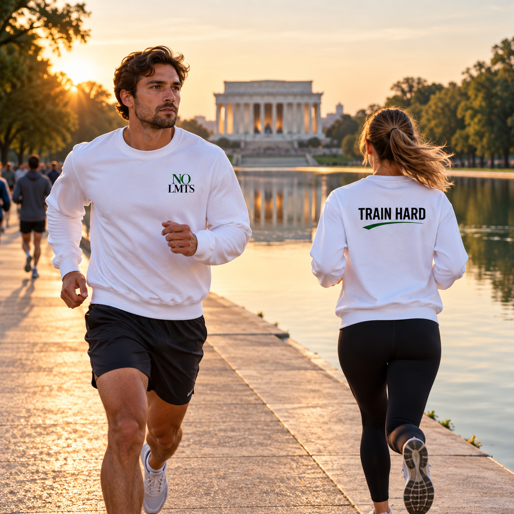 Train Hard NO LMTS Champion Sweatshirt