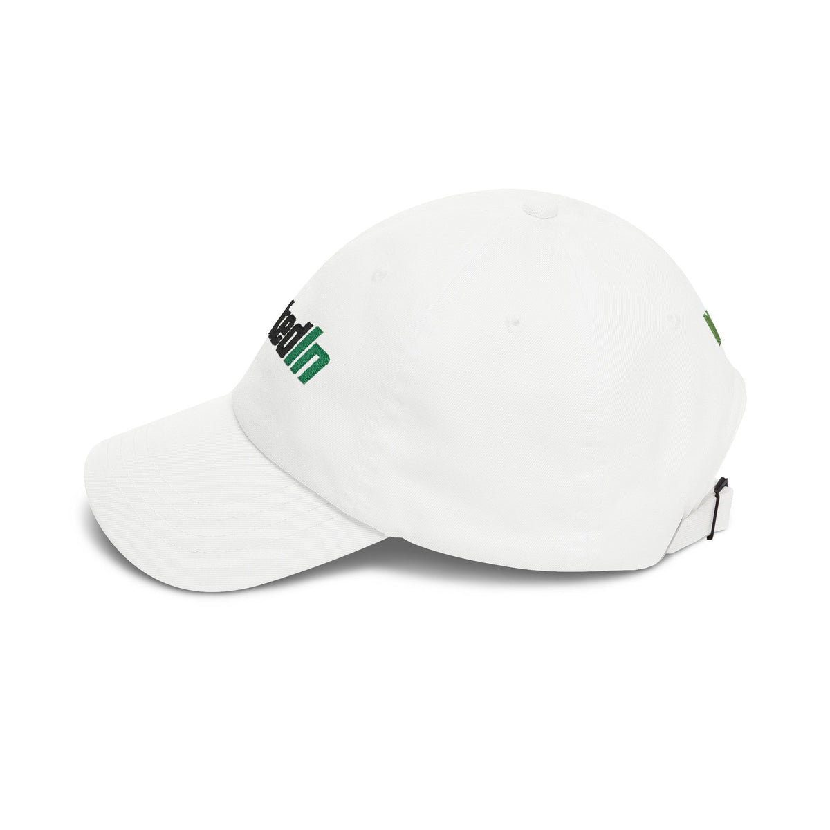 "LockedIn" White Classic Embroidered NO LMTS Cap