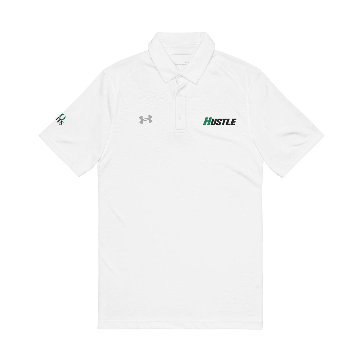 HUSTLE NO LMTS Embroidered Under Armour® Polo Shirt