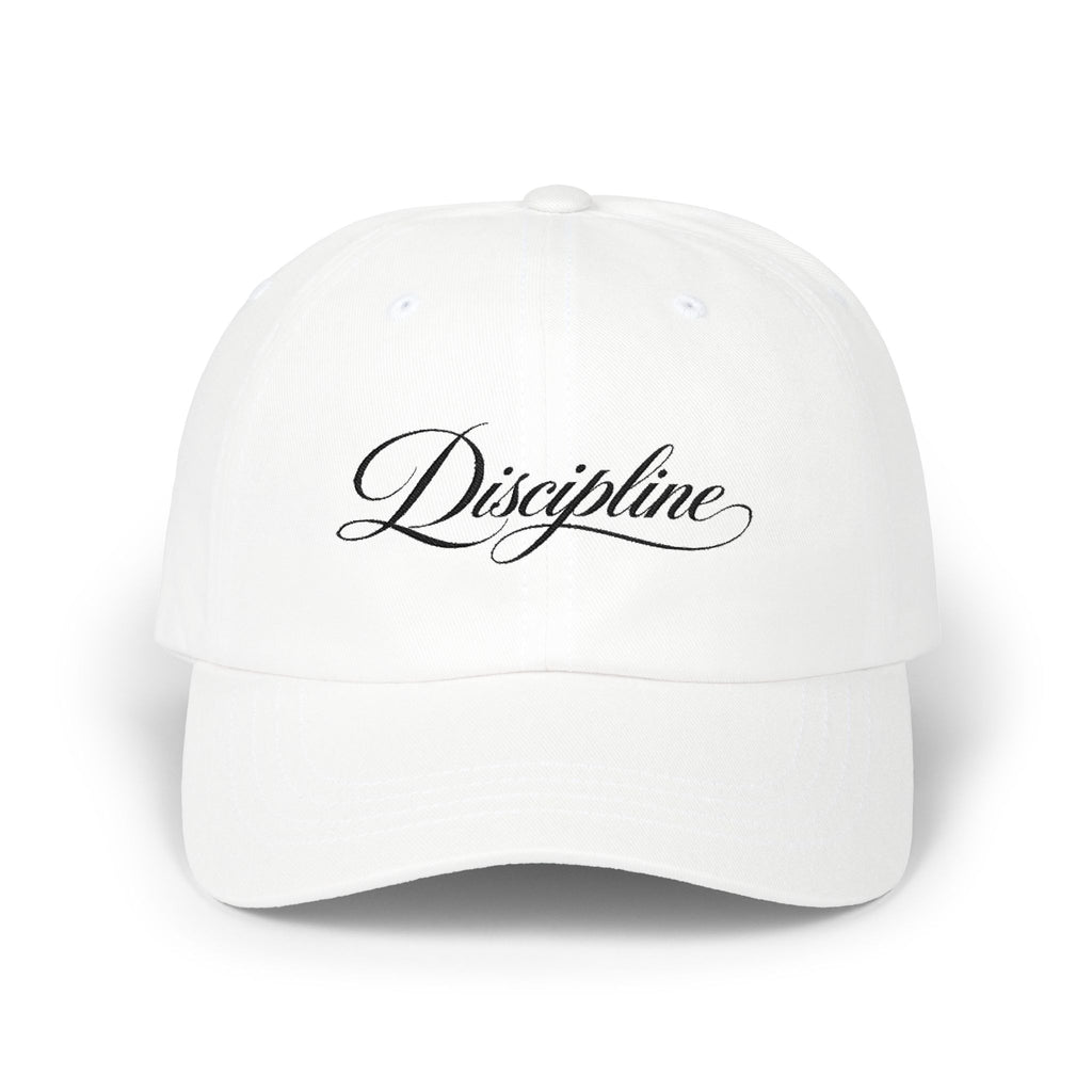 "Discipline Script" Embroidery Classic NO LMTS Cap with NO LTMS back