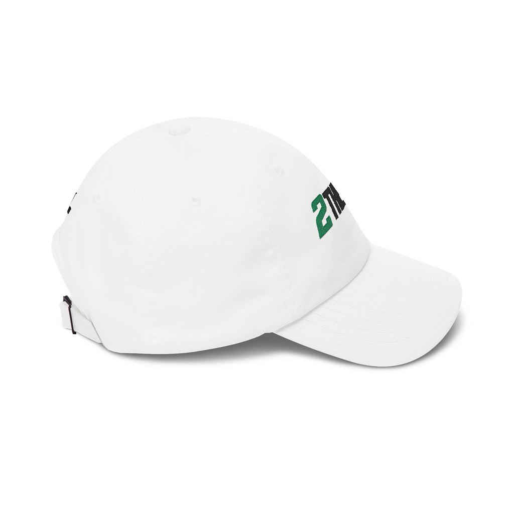 "2THETOP" White Embroidered NOLMTS Cap with NL Accent