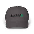 "LockedIn" White Classic Embroidered NO LMTS Cap