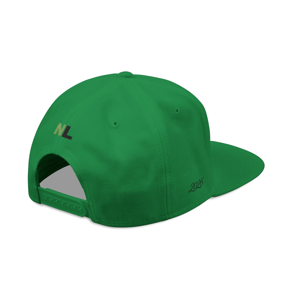 "Ambitious" Embroidered Flat Brim Snapback NO LMTS Cap