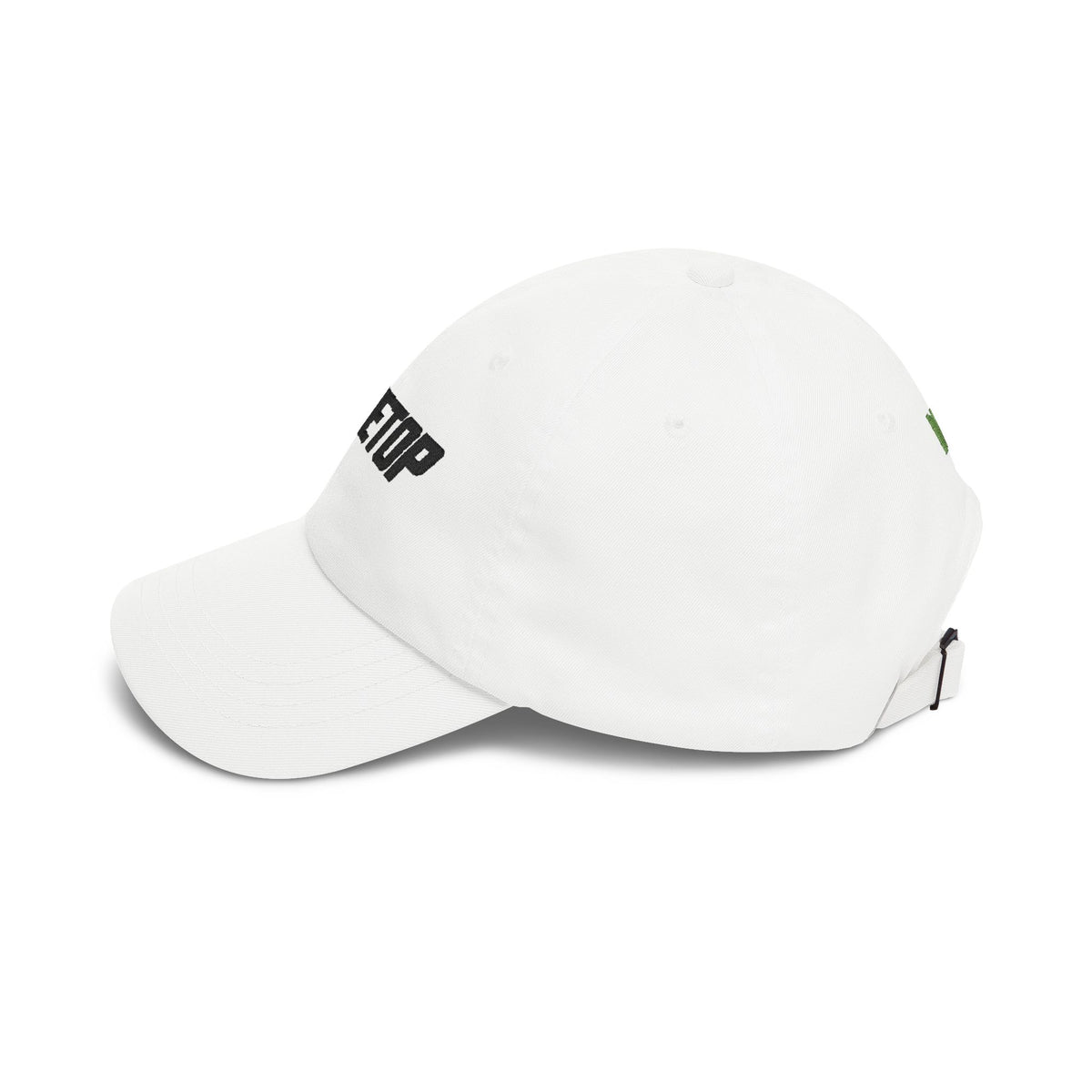 "2THETOP" White Embroidered NOLMTS Cap with NL Accent