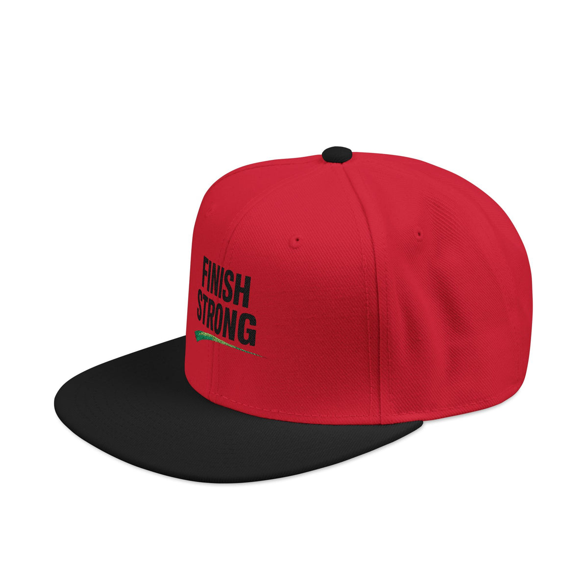 "Finish Strong" Embroidered Snapback No LMTS Cap